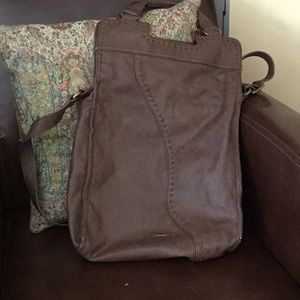 Lucky Brand Abby Road Foldover Leather Bag
